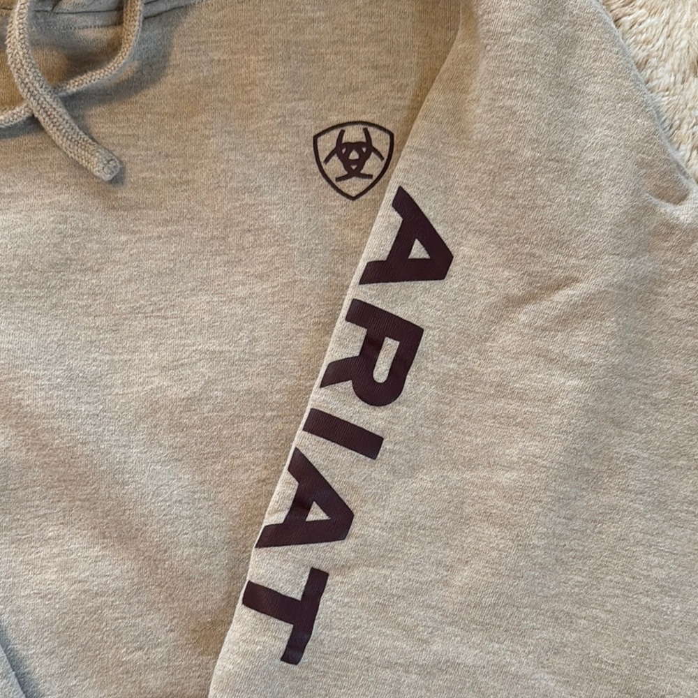 Ariat Cream Sweatshirt Hoodie Casual Top - Picture 2 of 3